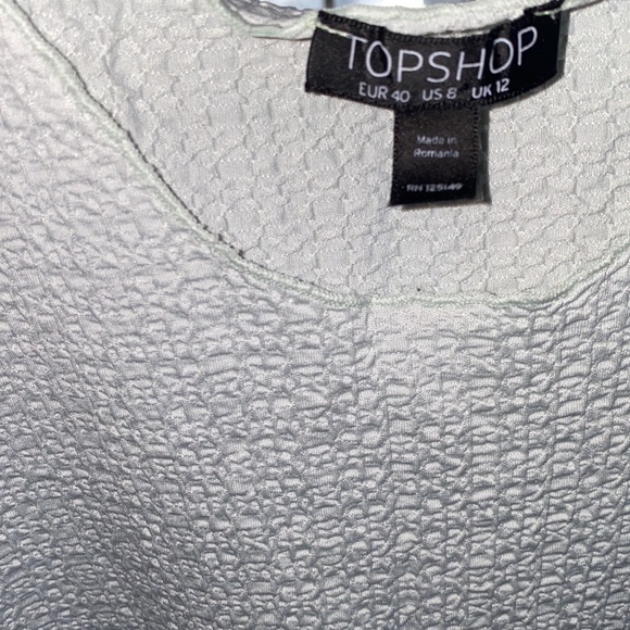 TopShop Textured Mint Green Top in Small - Picture 6 of 6